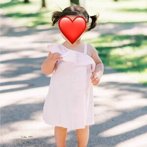 Hope & Henry - Pink One Shoulder Flounce Dress 18-24M